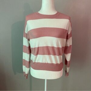 Pink and white striped longsleeve